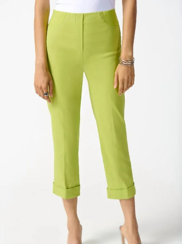 Shop Sales Crop Cuff Pant In Lime