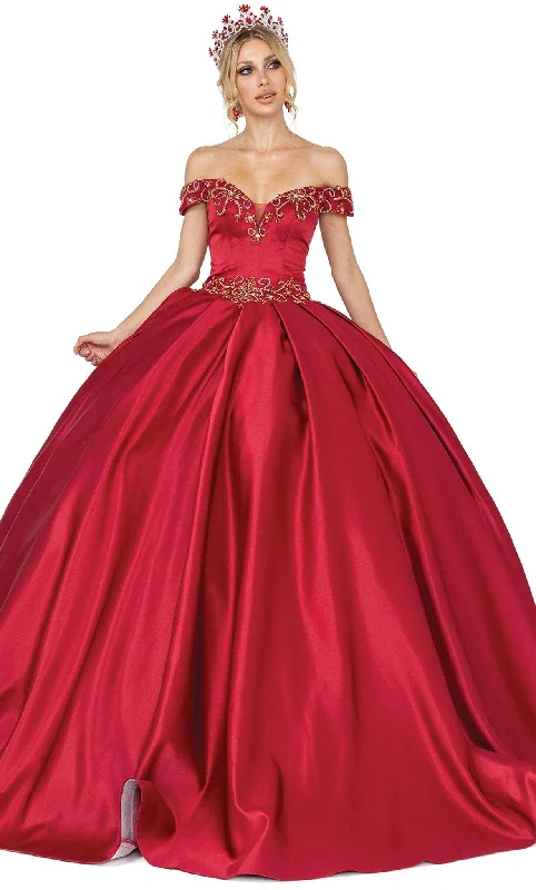 Trending Items Dancing Queen 1466 - Beaded Off Shoulder Quinceanera Ballgown