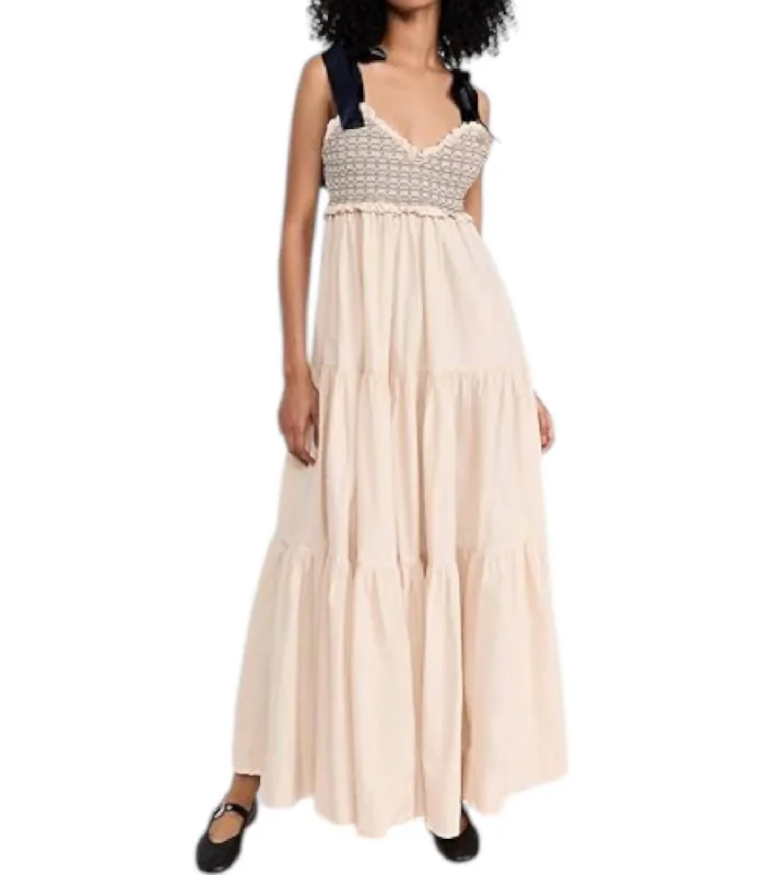 Style Without Limits Bluebell Solid Maxi Dress In Vacation Sand