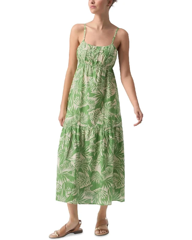 Hot Sale Dropped Seam Maxi Dress In Cool Palm