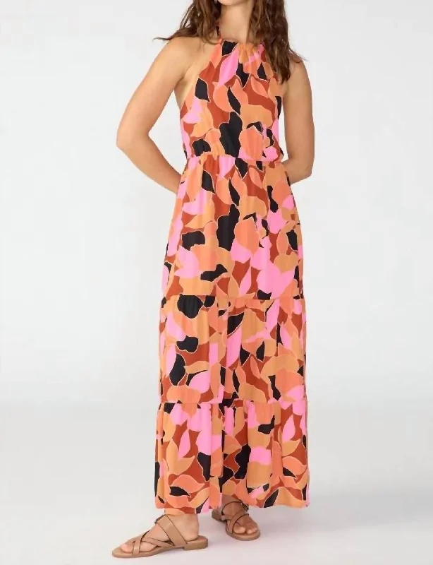 Women Wear Boutique Backless Maxi Dress In Solar Power