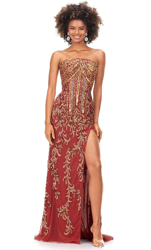 Stylish Women’s Clothes for Work and Play Ashley Lauren 11242 - Beaded Strapless Gown