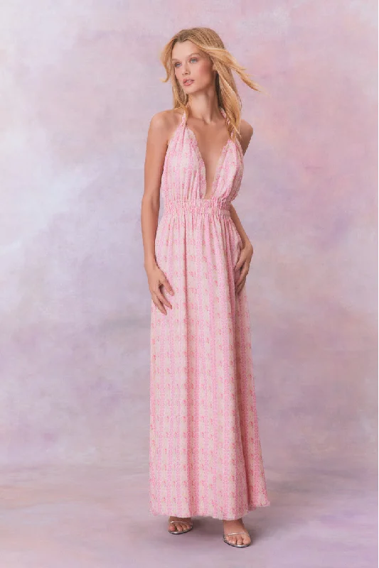 Hot Trends Love Fragrance Halter Maxi Dress