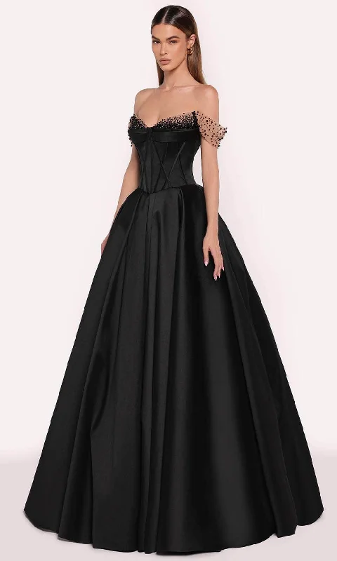 Clothing For Women Tarik Ediz 98741 - Off Shoulder Taffeta Gown