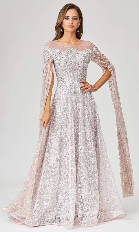 New Arrival Discounts Lara Dresses - 29454 Embellished Long Sleeve A-Line Gown