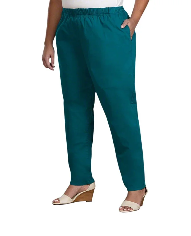 Elegant Fashion Tailored Stretch Twill Pants - Plus In Tidepool