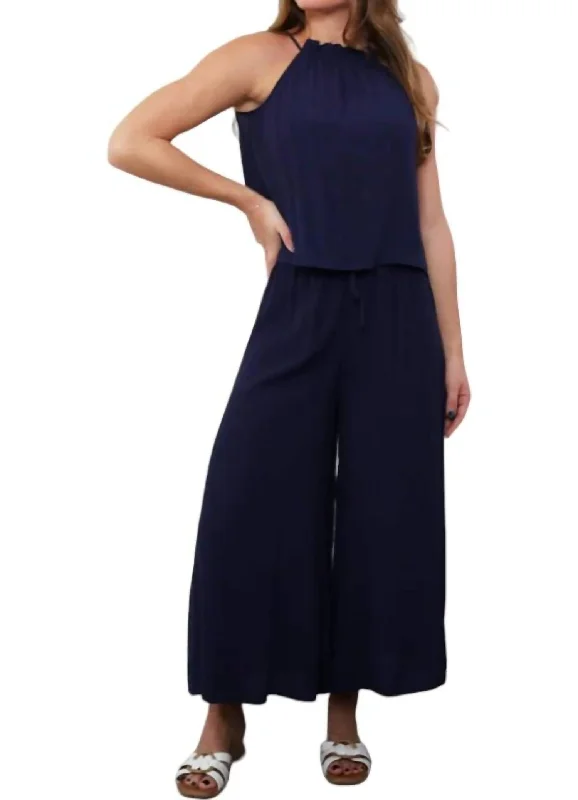 Top 10 Women's Online Clothing Stores Jana Wide Leg Pants In Navy