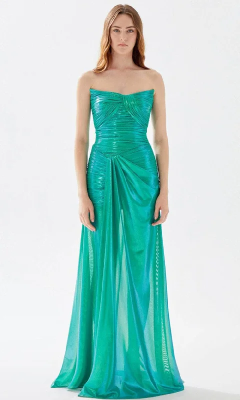 Exclusive Discounts Tarik Ediz 52039 - Strapless Scoop Ruched Prom Gown