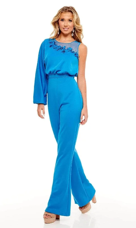 Trendy Outfits For Girls Rachel Allan - Jewel Neck Evening Jumpsuit 50080