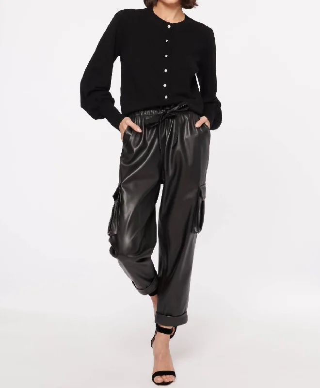 You'Ll Love Us Because Addy Vegan Leather Pant In Black