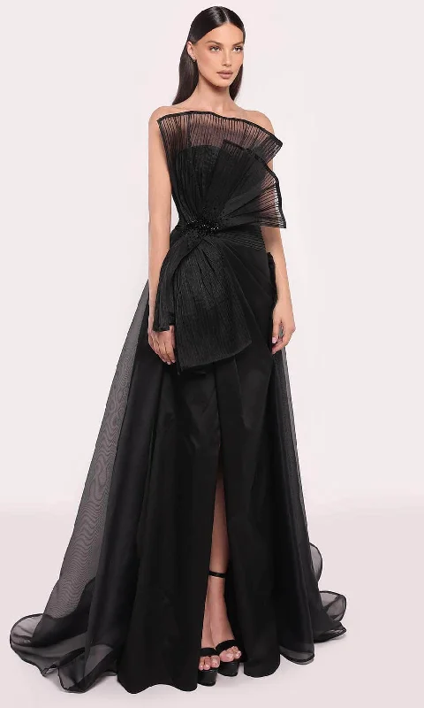 Discount Price Tarik Ediz 98708 - Draped Tier Bodice Gown