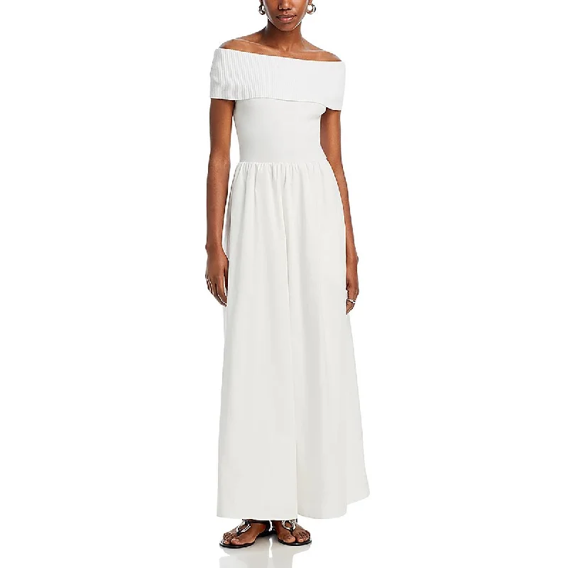 Summer Sale Providence Womens Off-The-Shoulder Fold-Over Maxi Dress