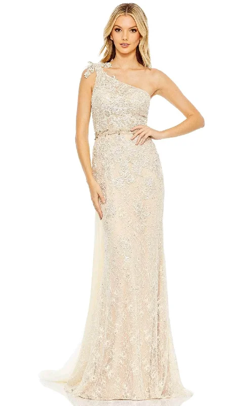 Women’s Clothes for All-Day Comfort and Style Mac Duggal 79315 - One Shoulder Lace Sheath Gown