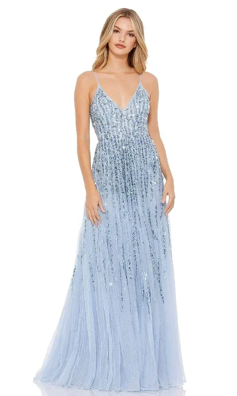 Seasonal Trends Mac Duggal - 93566 V Neck Sequined Tulle Gown