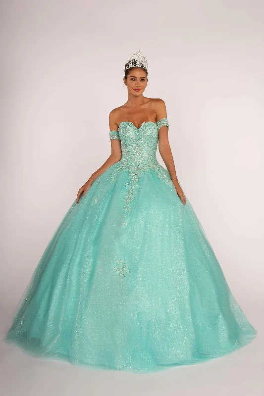 Unbeatable Prices Elizabeth K - GL2604 Strapless Sweetheart Appliqued Glitter Ballgown