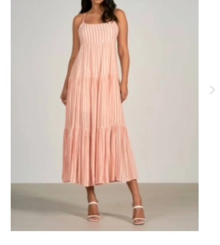 Clothing Sales Maxi Dress In Coral Stripe