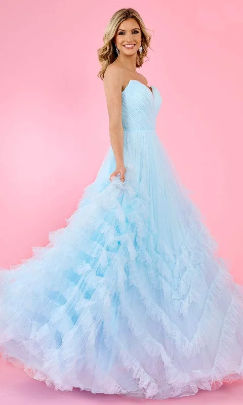 Fashionista Favorites Rachel Allan 70490 - Strapless Ruffled Ballgown