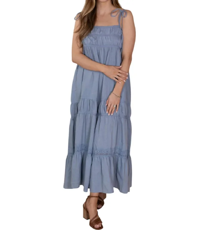 New Styles Just In Haven Maxi Dress In Blue