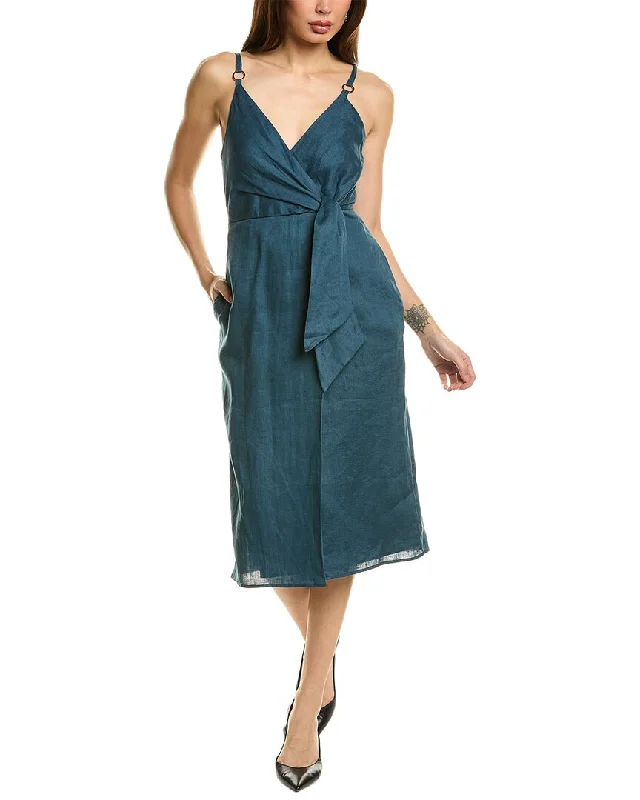 Stylish Women’s Clothes for Work and Play Reiss Elsie Linen Tie Side Midi Dress