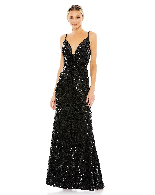 Explore What's New Mac Duggal 26945 Long Spaghetti Strap Prom Dress