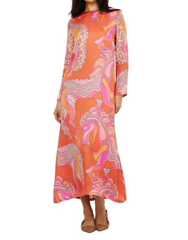 Seasonal Clearance Arabia Maxi Dress In Orange