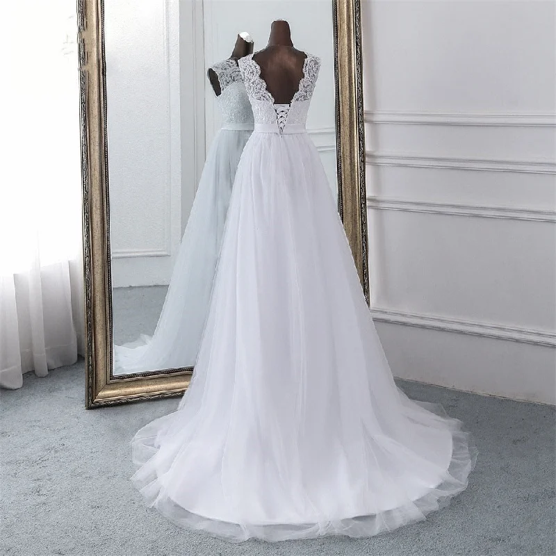 Seasonal Sale Roycebridal New Applique wedding dress formal robe mariage Vestidos de Novia bridal dress vestido de festa Beach wedding dresses