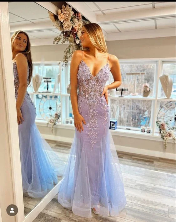 Eclectic Fashion Mermaid Floral Long Prom Dress With Applique Y5899