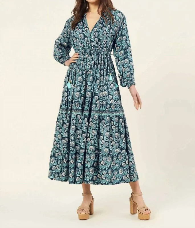 Huge Price Cut Misha Midi Dress In Margo Brook