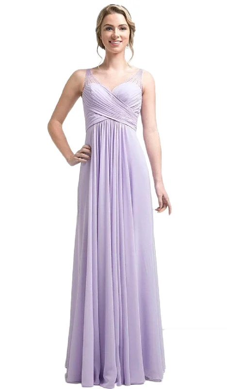 Online Clothing Boutiques Ladivine CJ214 - Strapless Crisscrossed Bodice A-Line Gown