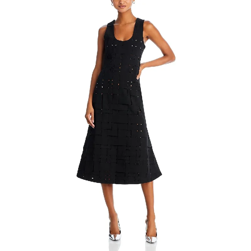 Fashion Sale Womens Woven Fitted Midi Dress