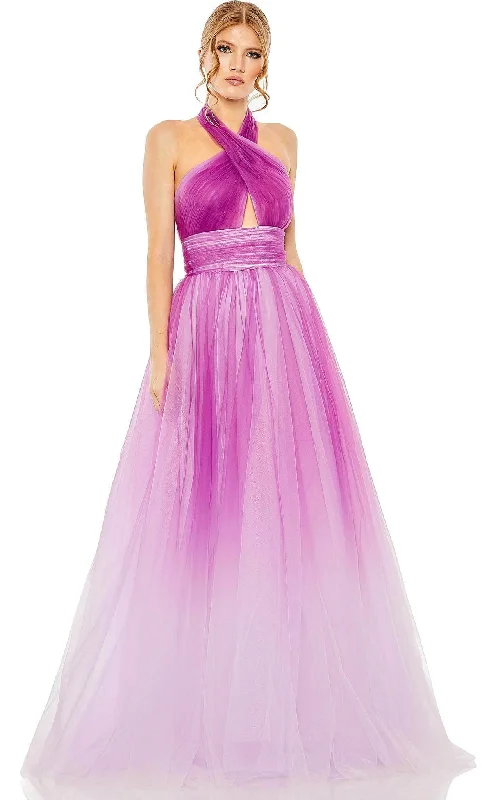 Crazy Price Slashing Mac Duggal 20554 - Ruched Halter Neck Classic Prom Gown