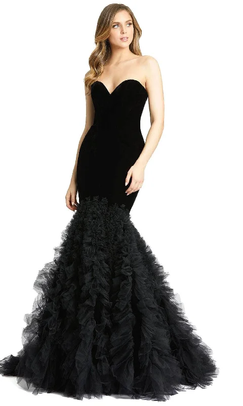 Chic And Edgy Mac Duggal 67420 - Strapless Tulle Mermaid Long Prom Gown