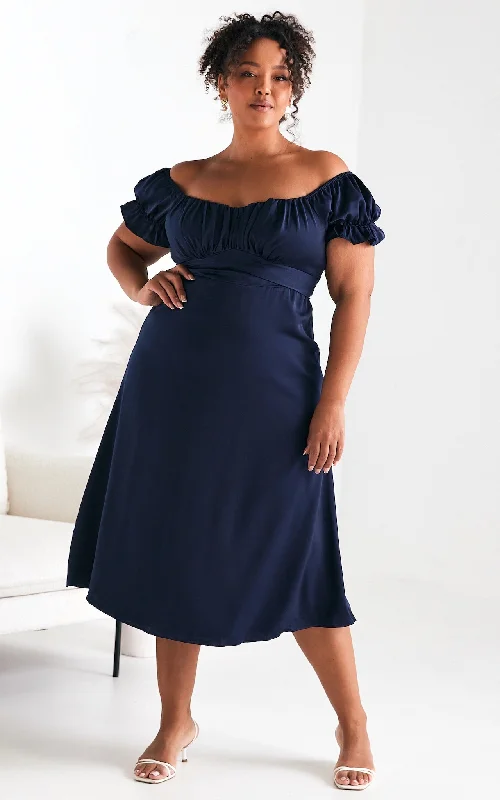 Women's Clothing Brands Jolene Midi Dress - Navy