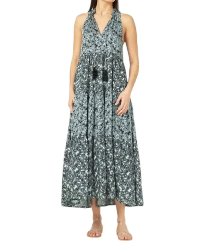 Limited Stock, Big Discounts Paola Maxi Dress In Mina Fleet