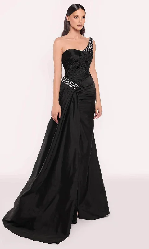 Athleisure Wear Promotion Tarik Ediz 98742 - One Shoulder Trumpet Evening Gown