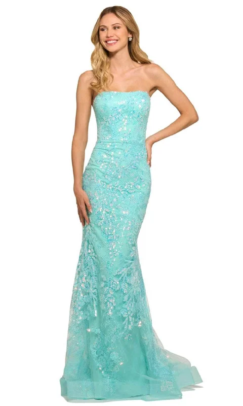 Chic Trends For The Fashion Savvy Sherri Hill 55501 - Sequin Embellished Strapless Prom Gown