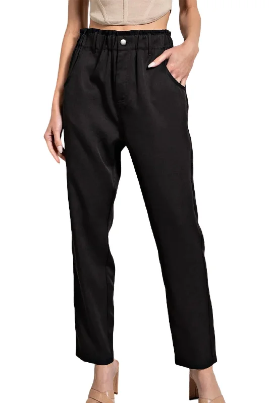 Vibrant Femme Fashion Straight Leg Dress Pant - Plus In Black