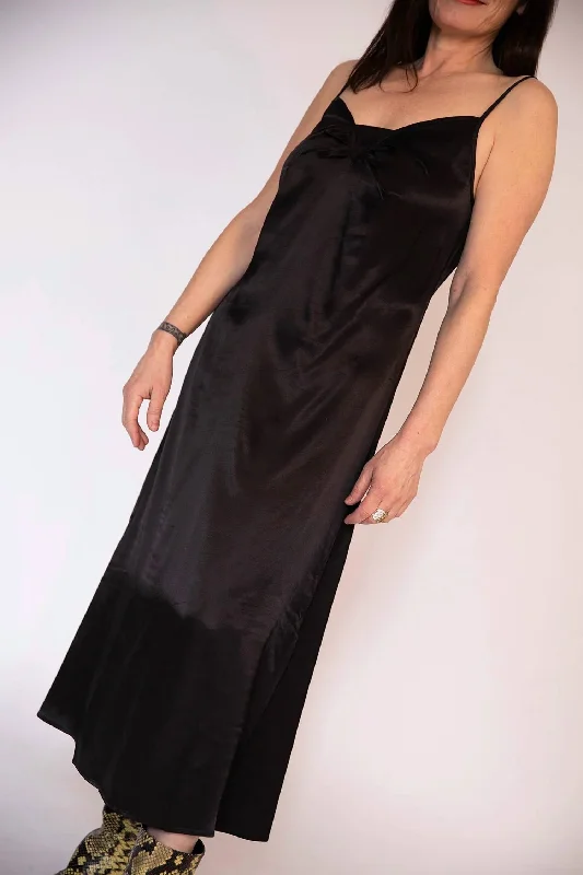 Sales For Clothes Soho Slip Midi Dress In Black