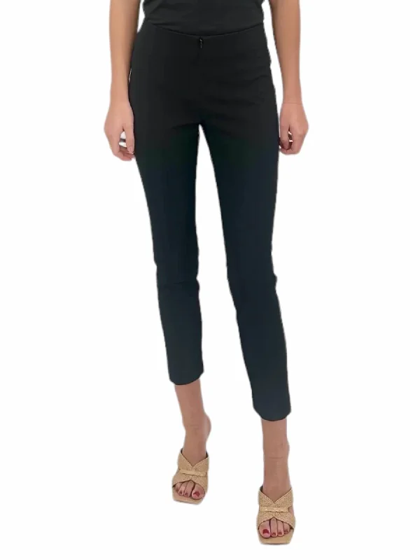 Huge Price Cut Zip Front Calvary Twill Pant In Black