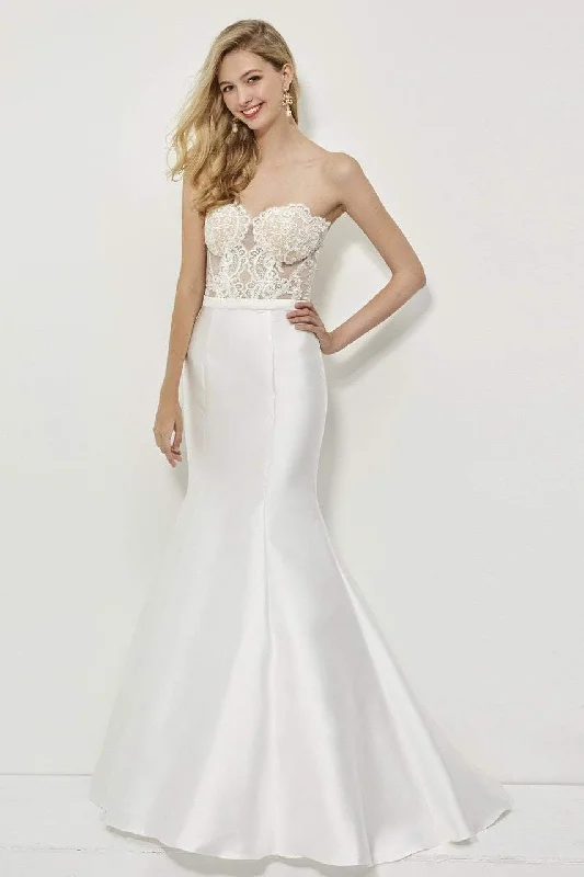 Stupidly Low Prices Angela & Alison - 81028 Sheer Strapless Mermaid Gown