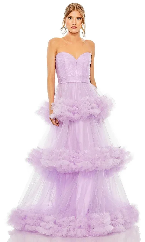 Style Breakthroughs Mac Duggal 68490 - Ruffle Tulle Tiered Strapless Ballgown