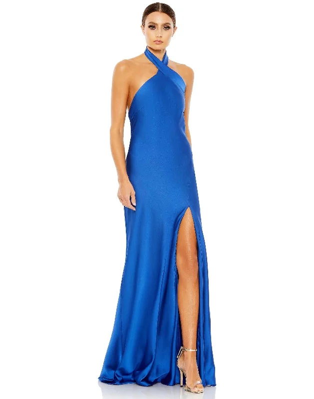 Fashion Forward Mac Duggal 26925 Long Halter Formal Sexy Prom Dress