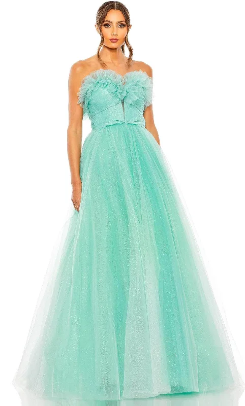 Effortless Chic Apparel Mac Duggal 20555 - Glitter Tulle Strapless Ballgown