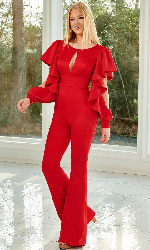 Women's Clothes Rachel Allan 50131 - Long Sleeve Jumpsuit