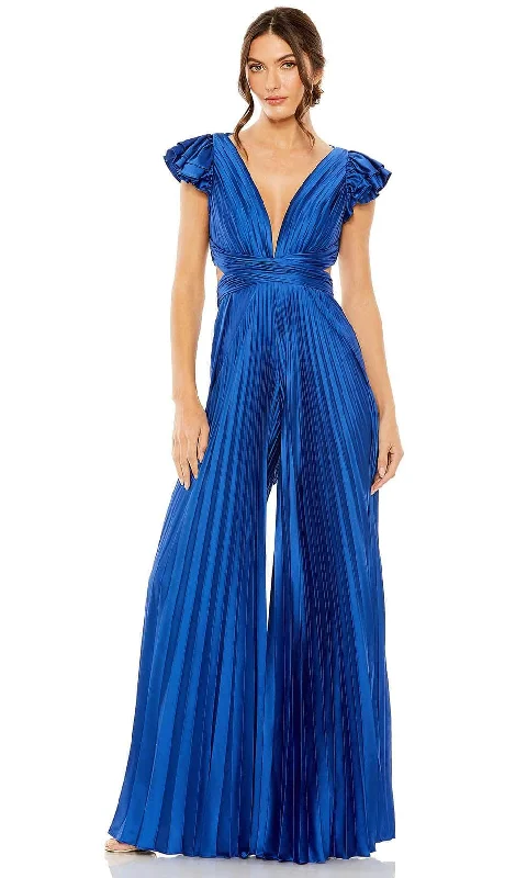 Embrace New Fashion Ieena Duggal 27361 - Strappy Back Pleated Jumpsuit