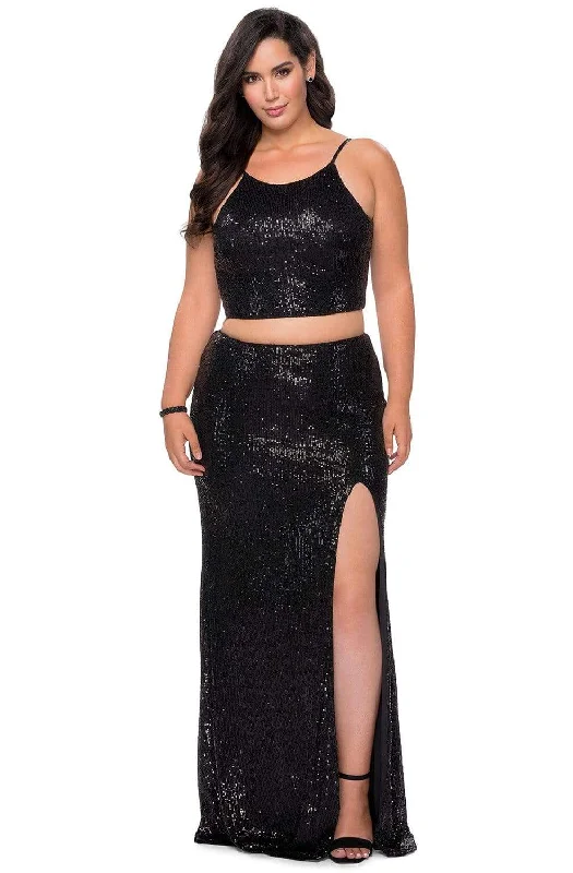 Sale Event, Prices Rock La Femme - 29026 Two-Piece Sequined Plus Size Prom Sheath Gown