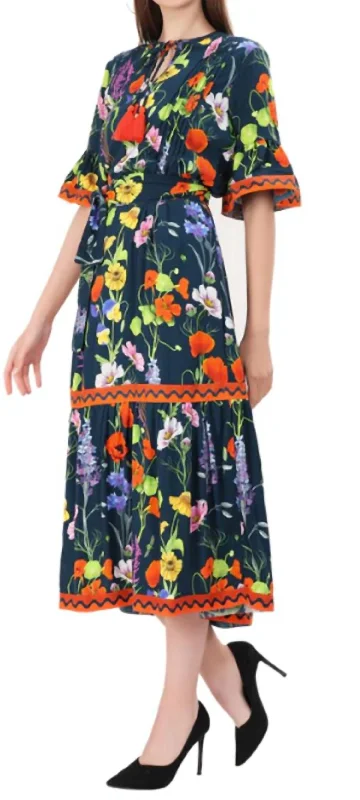 Trendy Clothing Sale Ascot Maxi Dress In Mid Garden