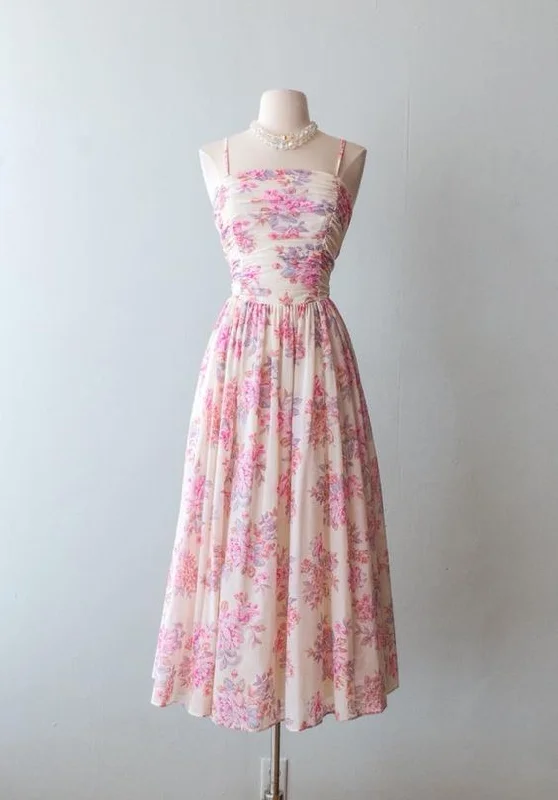 Fashionista Favorites Vintage A-line Floral Summer Dress,Short Prom Dress Y2924