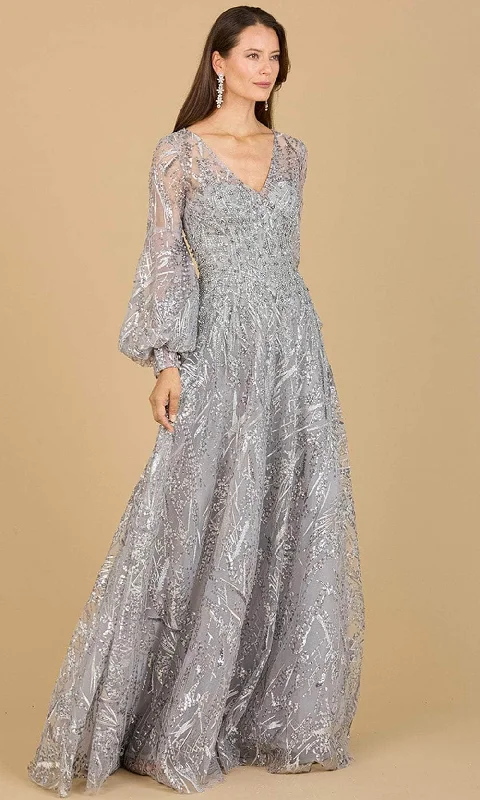 Graceful Fashion Lara Dresses 29198 - Bishop Sleeve Lace Evening Gown