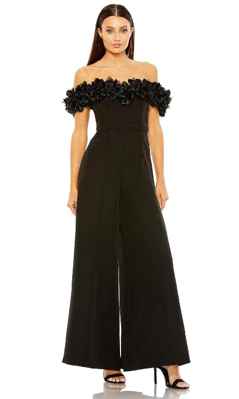 Forward Trendsetter Ieena Duggal 11763 - Ruffled Off Shoulder Jumpsuit